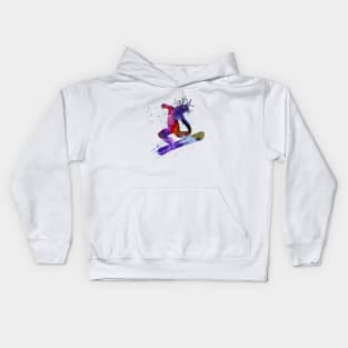 young snowboarder Kids Hoodie